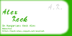 alex keck business card